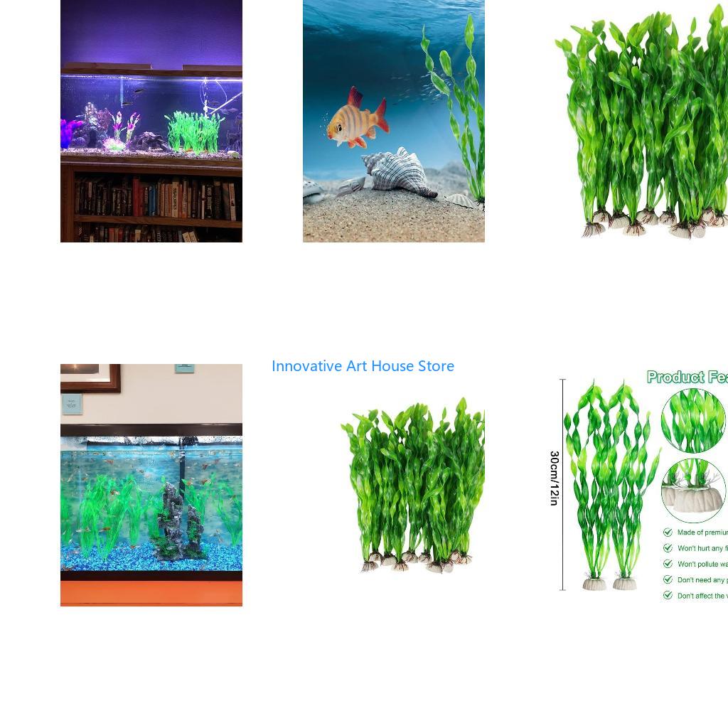 Aquarium Fish Hiding Spot - E1PC أوراق النباتات المائية للأسماك لتزيين