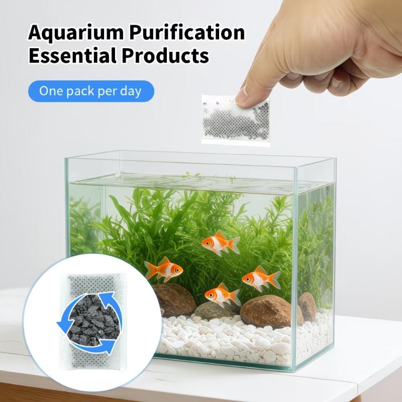 10/20/40 قطعة أكياس كربون نشط  - مراجعة Cleaner Fish Aquarium وسعره