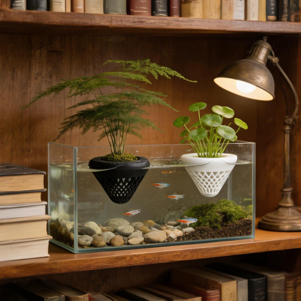 قطعتان من حامل النباتات العائم - مراجعة Aquarium Fish Cichlid وسعره