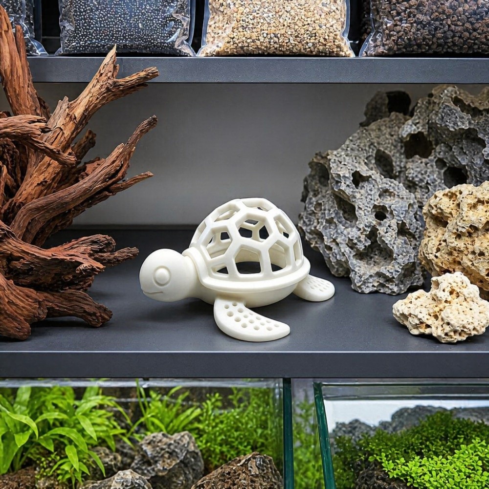نفق محفور على شكل سلحفاة للاخت - مراجعة Aquarium Fish Unique وسعره