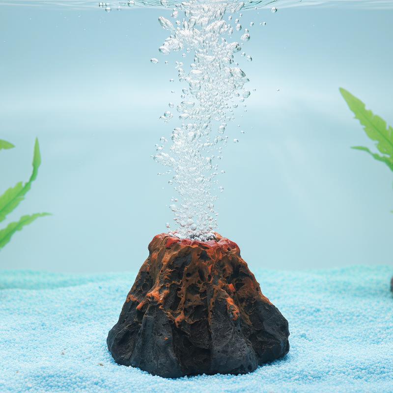 حجر فقاعات على شكل بركان لتزيي - مراجعة Aquarium Fish Cichlid وسعره