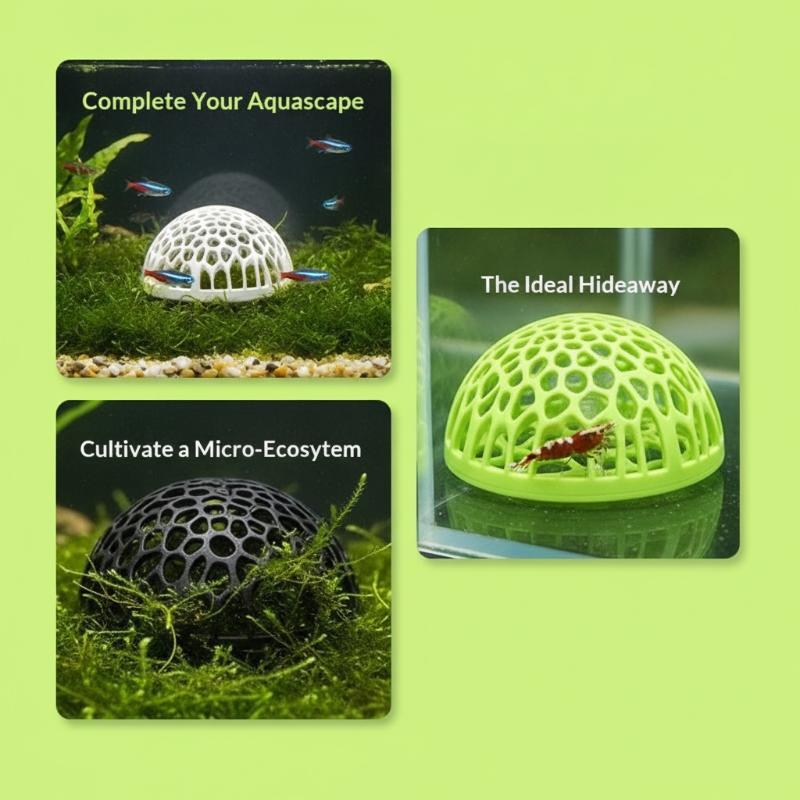 بيت الروبيان للأحواض المائية،  - مراجعة Aquarium Fish Hiding Spot وسعره