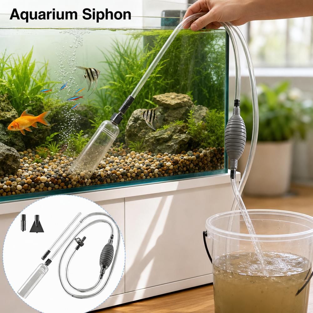 مضخة يدوية لتغيير مياه حوض الس - مراجعة Cleaner Fish Aquarium وسعره
