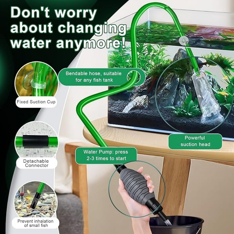 مضخة تغيير مياه حوض السمك، منظ - مراجعة Cleaner Fish Aquarium وسعره