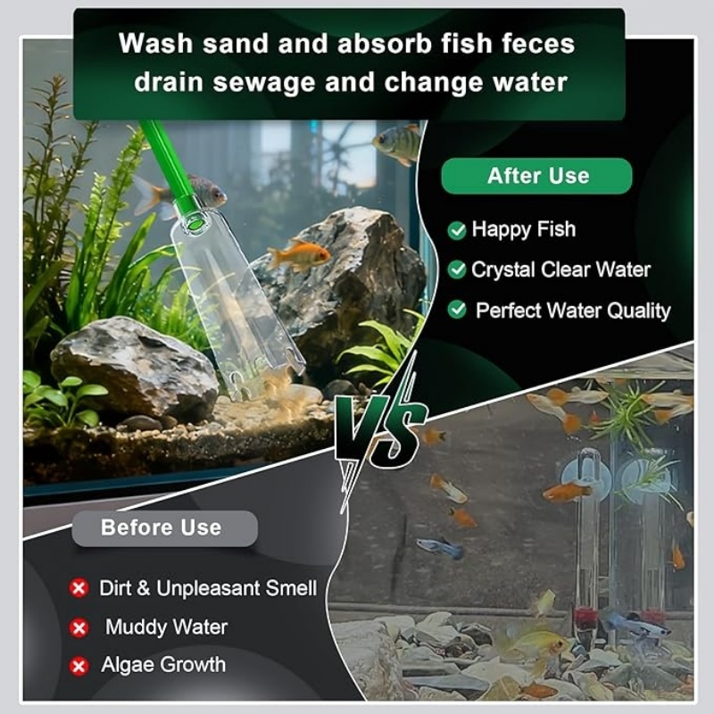 مضخة تغيير مياه حوض السمك، منظ - مراجعة Cleaner Fish Aquarium وسعره