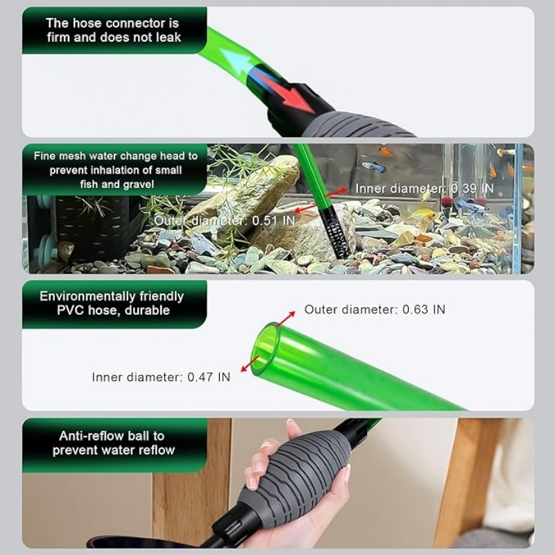مضخة تغيير مياه حوض السمك، منظ - مراجعة Cleaner Fish Aquarium وسعره
