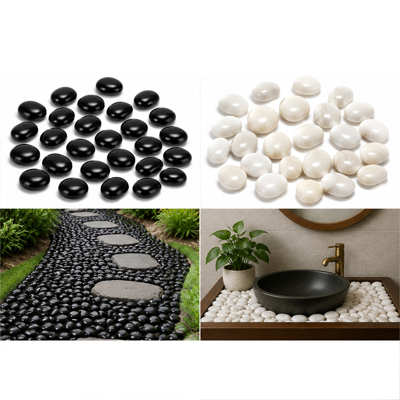 أحجار نهرية مصقولة باللونين ال - مراجعة Aquarium Decoration Rock وسعره