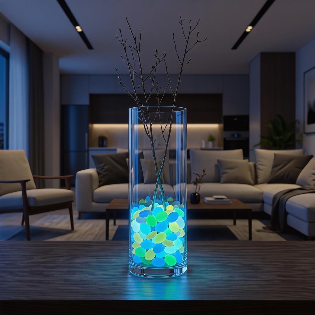حصى راتنجي مضيء في الظلام، أحج - مراجعة Fish Aquarium Guide وسعره