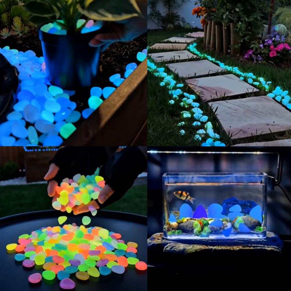 حصى راتنجي مضيء في الظلام، أحج - مراجعة Fish Aquarium Guide وسعره