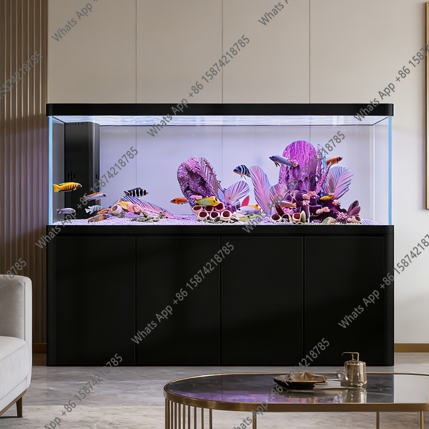 حوض سمك جديد فائق البياض مع فل - مراجعة Aquarium Xxl وسعره