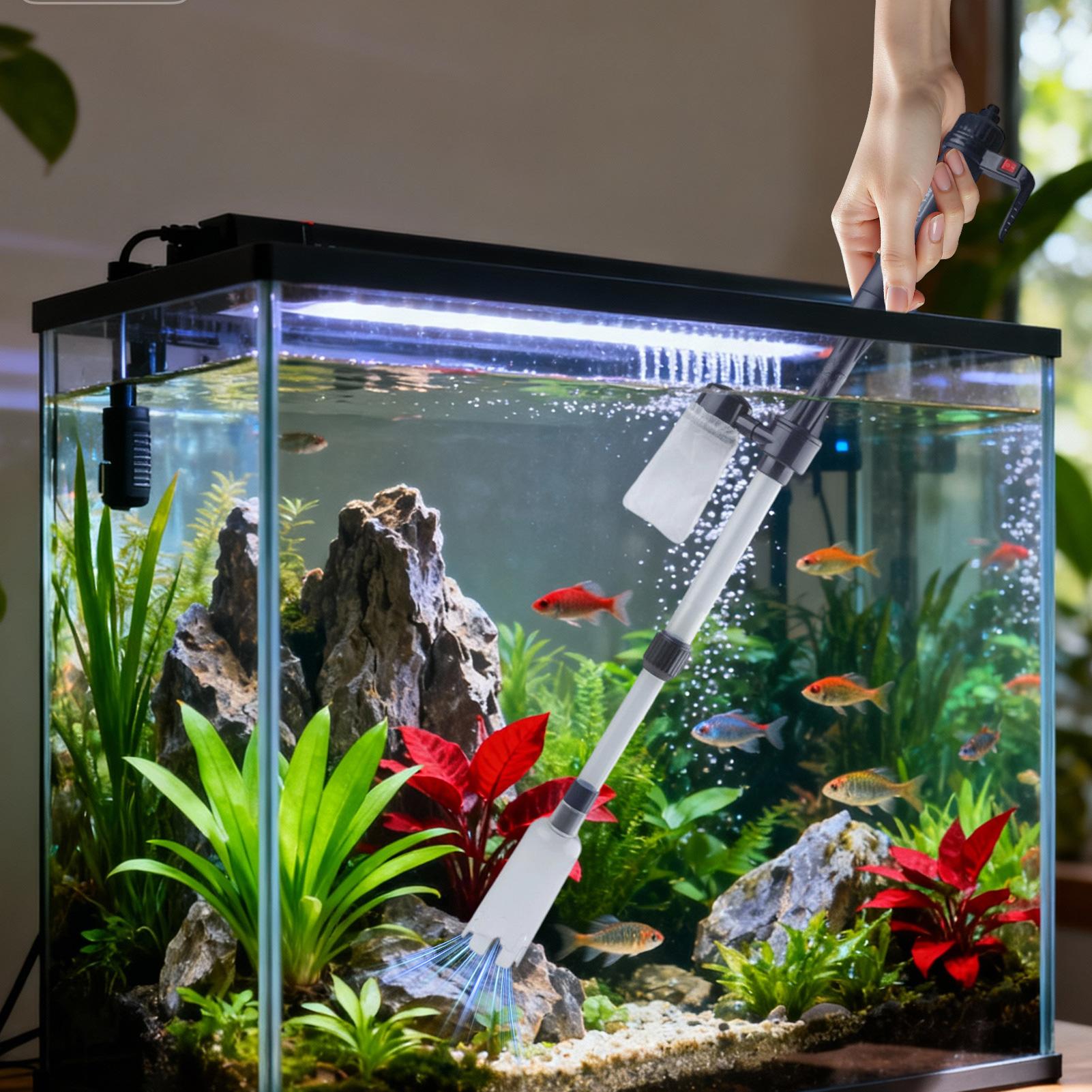 منظف حصى حوض السمك الكهربائي ا - مراجعة Cleaner Fish Aquarium وسعره