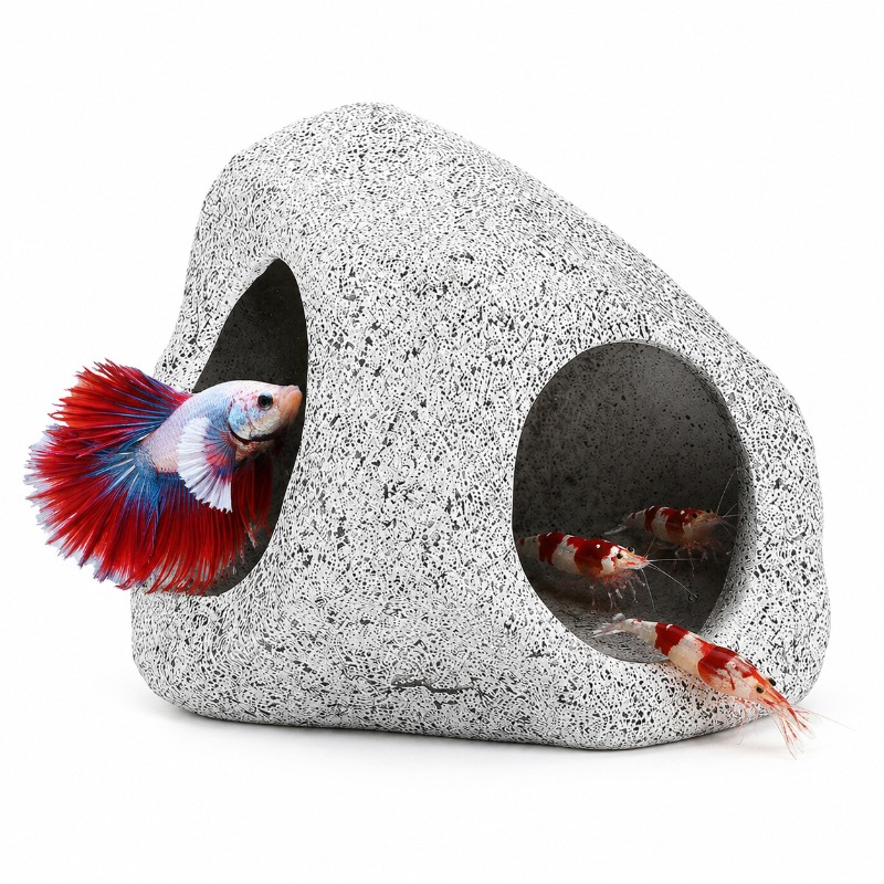 كهف صخري لحوض السمك، ديكور سير - مراجعة Aquarium Fish Store وسعره